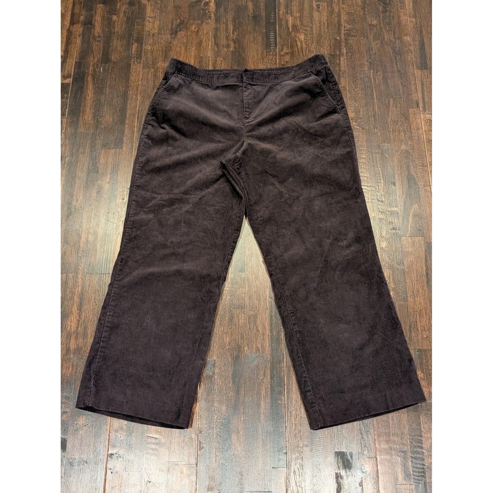 Vintage Liz Claiborne‎ Pants Womens 16 38x29 Brown Corduroy Straight Leg Stretch
